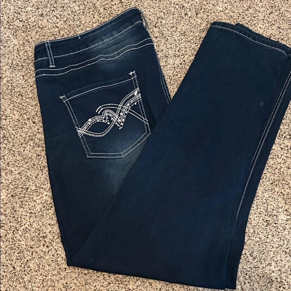 Bundle of Women’s Dark Jeans NWT Jessica Simpson and Jean’s Denim plus sz - Picture 11 of 12